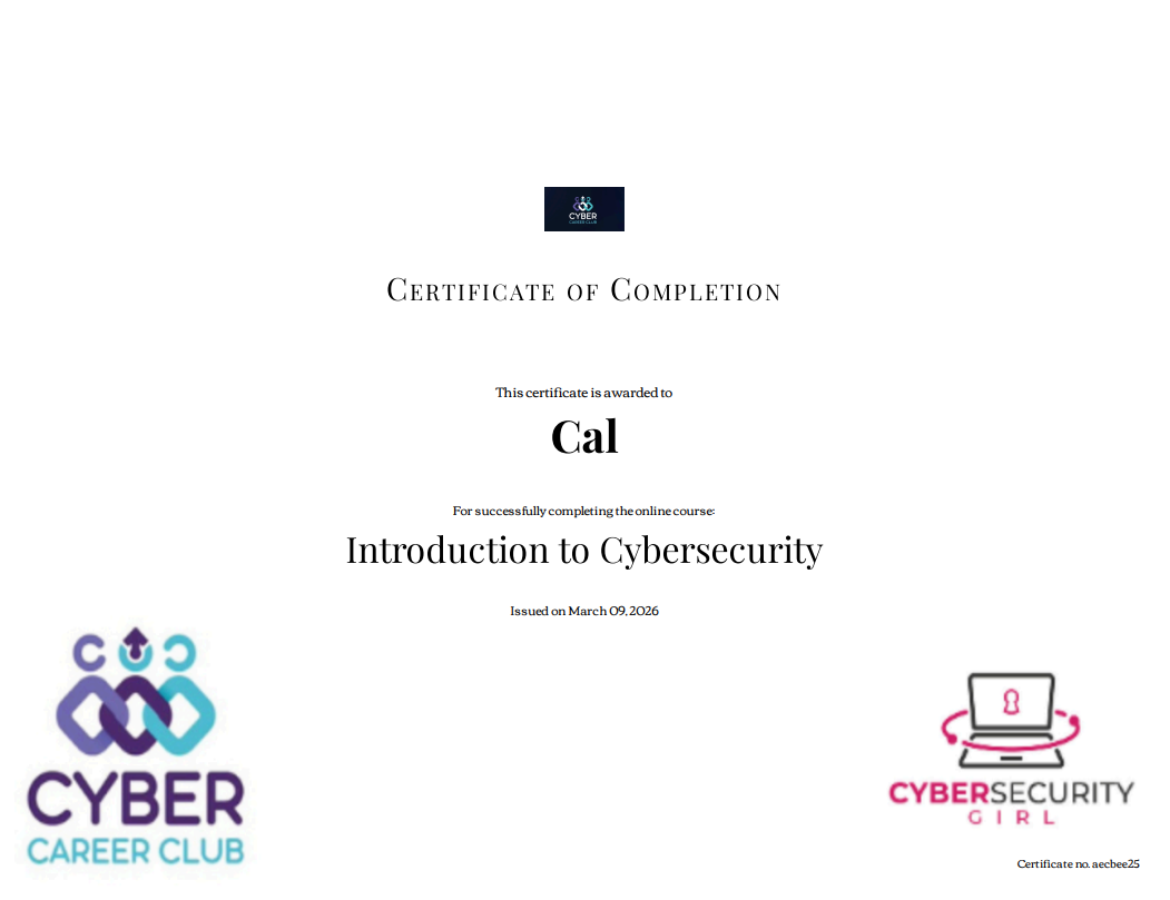 Official Course Certificate