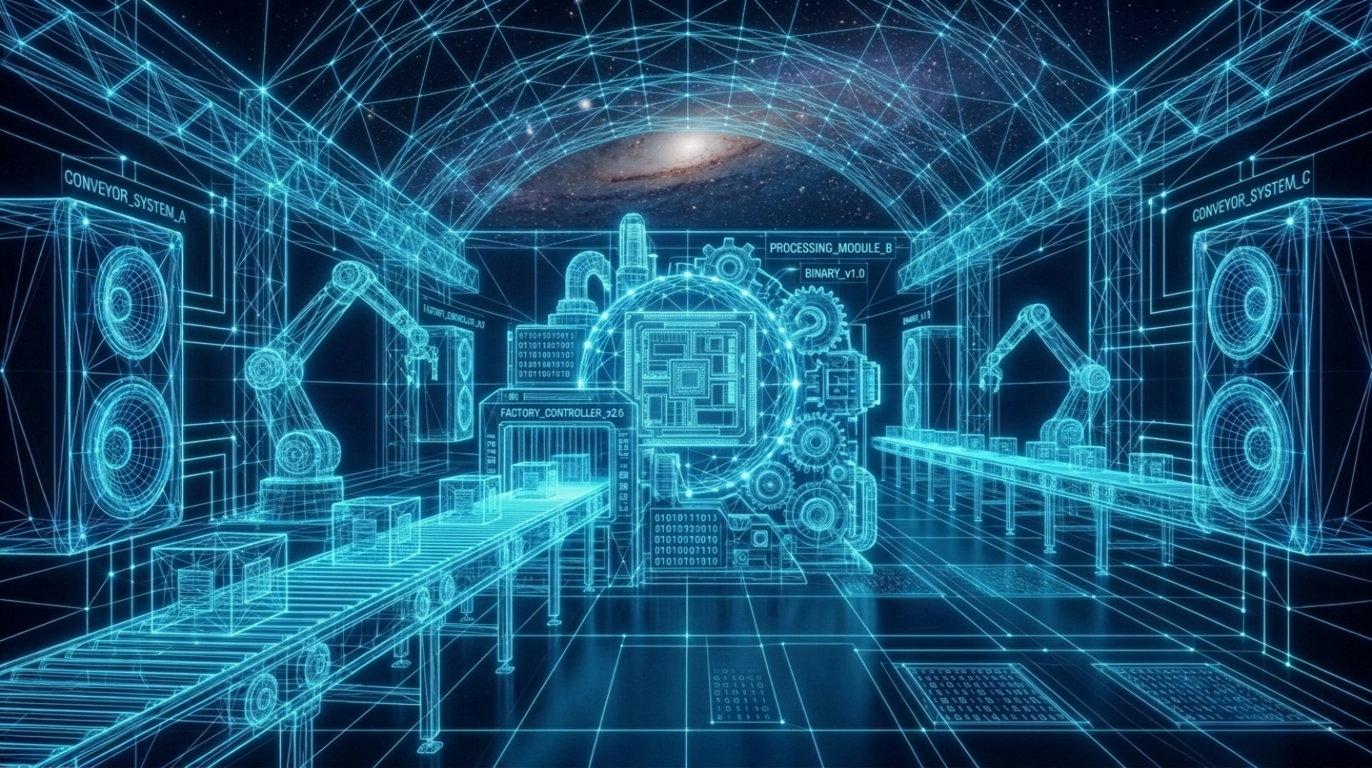 Picture of a binary factory machine
