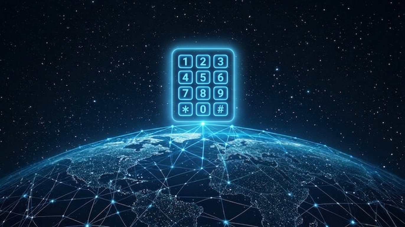 Picture of a 9 digit keypad
